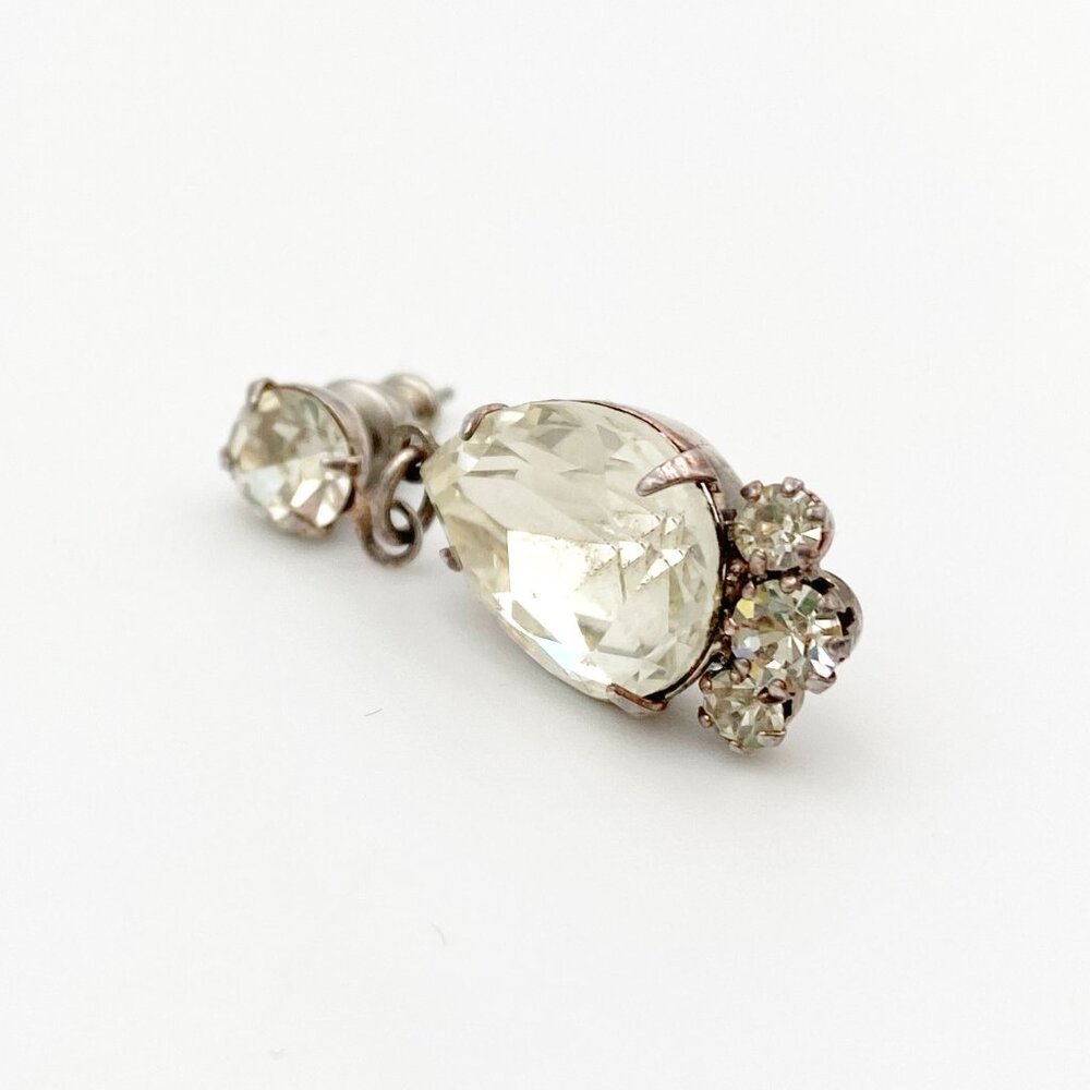 VINTAGE (Y2K) | Crystal & Rhinestone Teardrop Necklace + Earrings Set - Picture 15 of 15